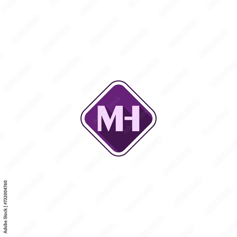 Letter MH business logo isolated on white background Letter MH business logo isolated on white background
