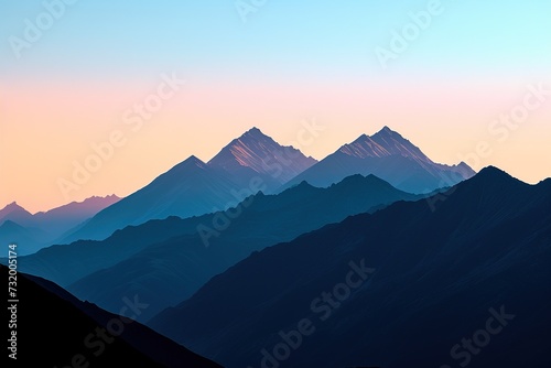 Silhouette of mountains