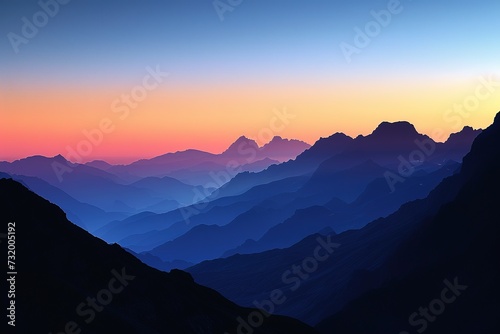 Silhouette of mountains