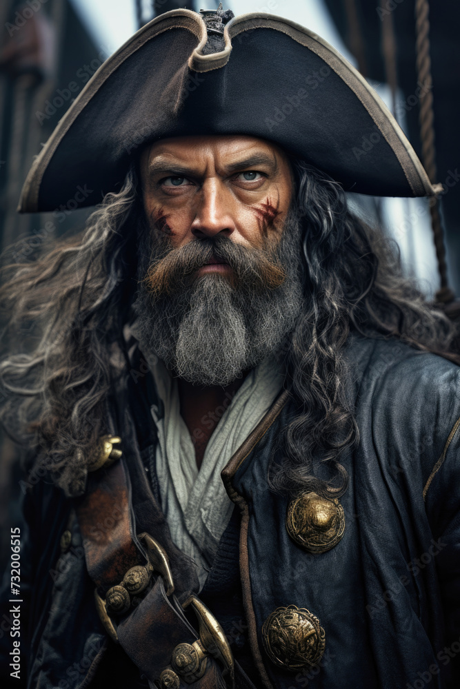Portrait of a privateer waiting to grapple a cog ship of the Hanseatic League Portrait of a privateer waiting to grapple a cog ship of the Hanseatic League