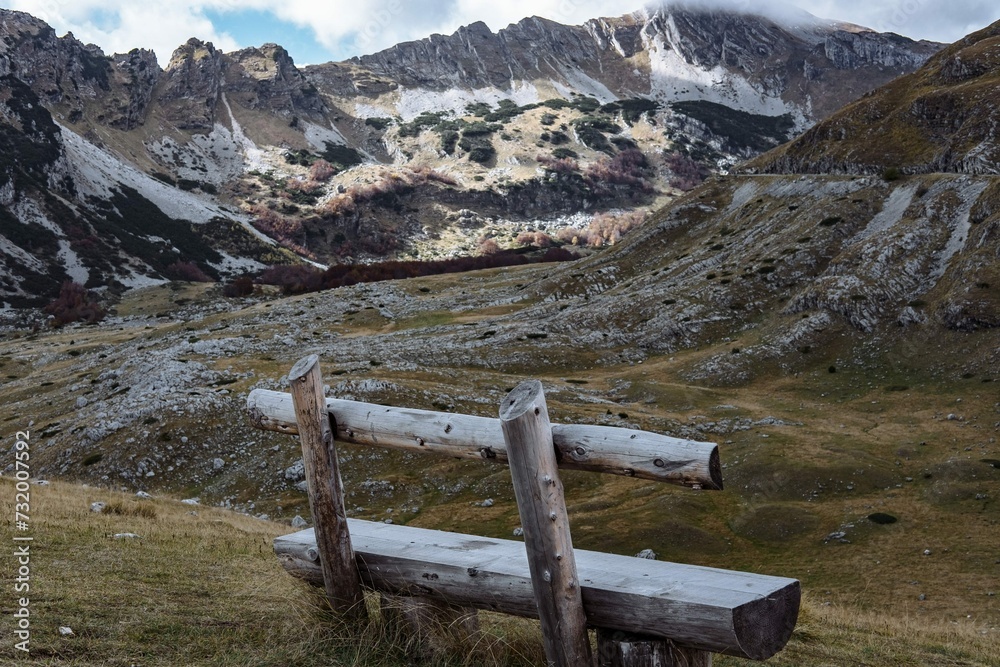 Bench Background National Park Durmitor Montenegro 2 Bench Background National Park Durmitor Montenegro 2