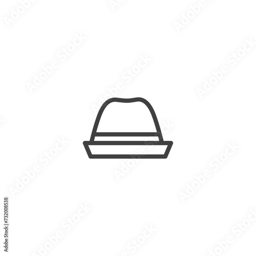 Round hat flat vector design