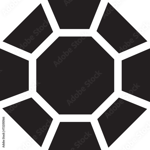 Diamonds in a flat style. Abstract black royal diamond collection icons. Linear outline sign. Vector icon logo design isolated on transparent background. For web, computer and mobile app