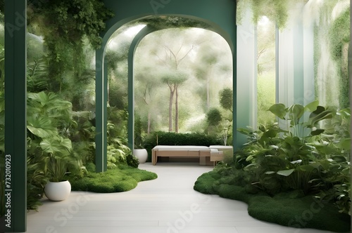 interior of a garden