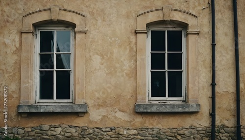 Windows Adorning the Facade of an Old Building