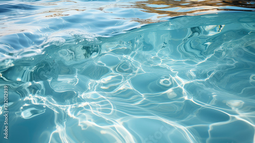 Glistening pure water surface, serene and tranquil mood, ideal for wellness and meditation themes