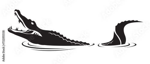 crocodile icon isolated on white background
