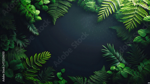 Creative Green Plant Background, Fresh Leaves with Bright Summer Feel, Nature Concept © Nilima