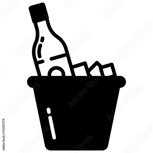 Beer box glyph and line vector illustration