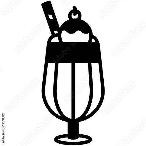 dessert glyph and line vector illustration