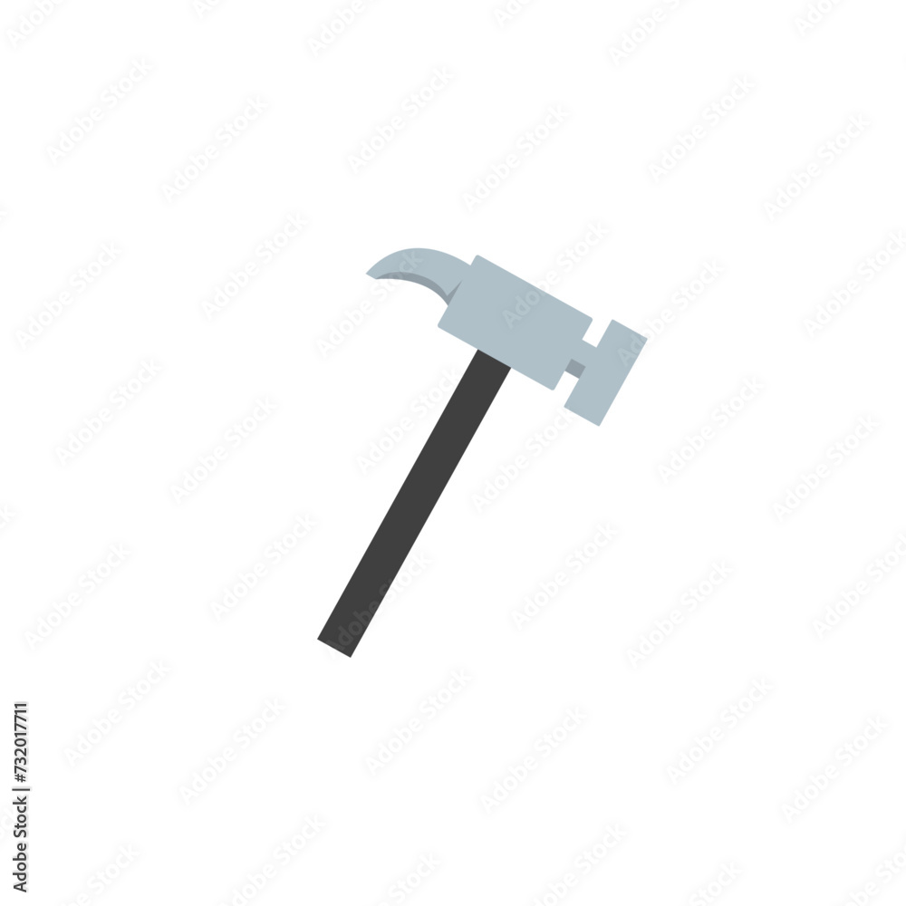 Metal hammer icon flat vector design Metal hammer icon flat vector design