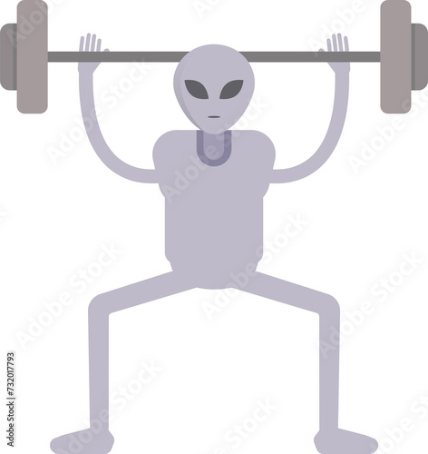 Alien Character Lifting Barbell
