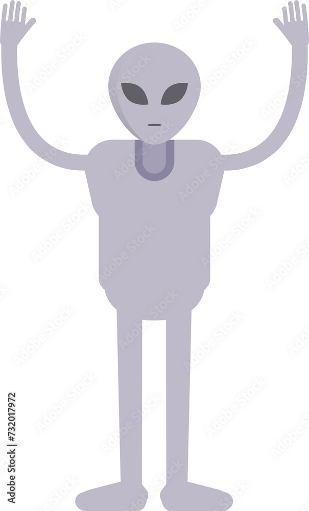 Alien Character Raising Hands
Alien Character Raising Hands