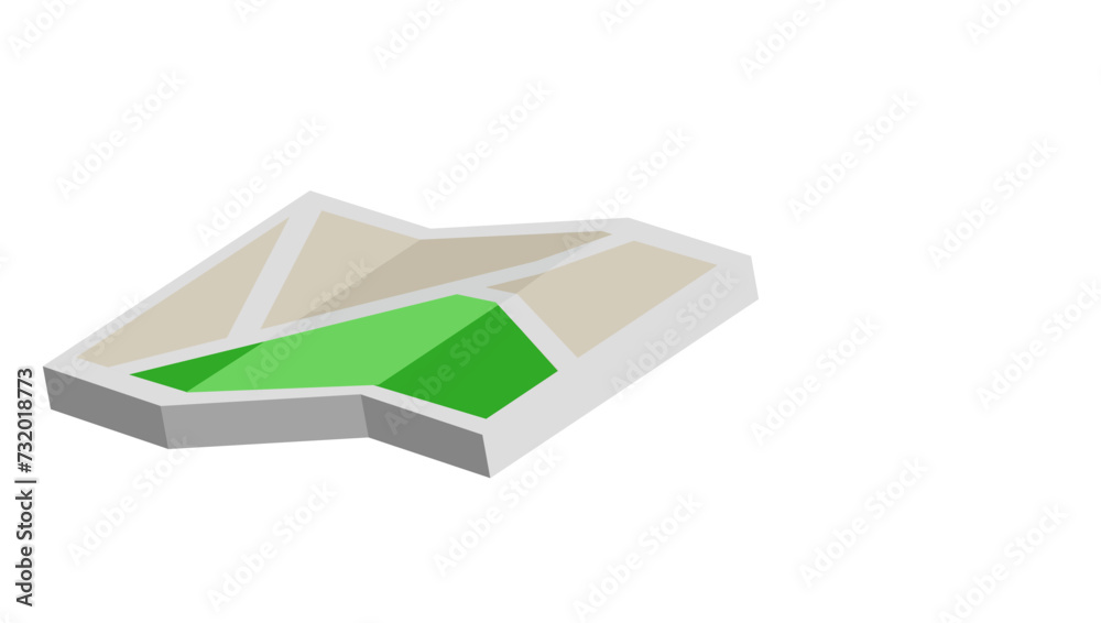 3D map location. Navigation place map symbol vector ilustration. 3D map location. Navigation place map symbol vector ilustration.