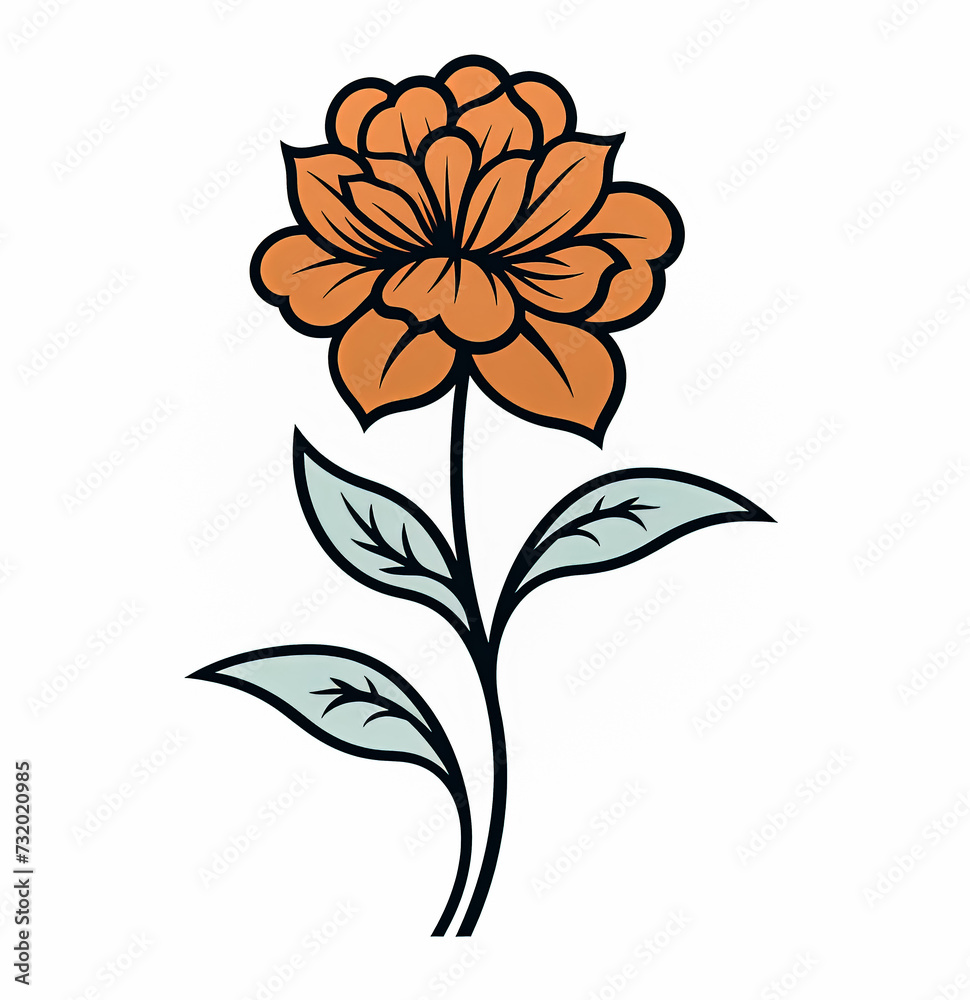Minimalistic floral botanical line art featuring bouquets of wild and garden plants Minimalistic floral botanical line art featuring bouquets of wild and garden plants