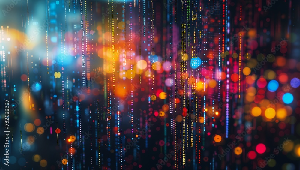 closeup background lights researcher flares interconnected take control data closeup background lights researcher flares interconnected take control data