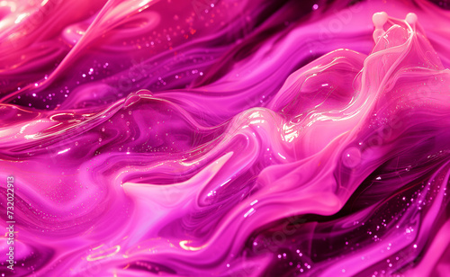 pink slime with sparkle texture closeup, fuchsia liquid fluid background, fluent water texture pattern