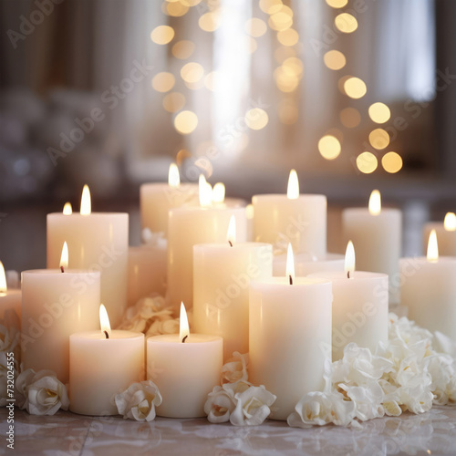 White Candles in the interior