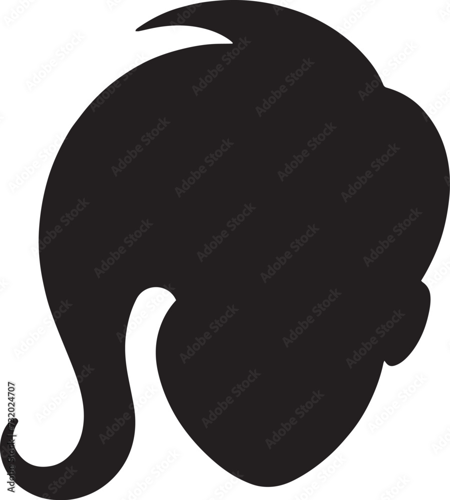 Stylish Woman Hairstyle Icon vector Stylish Woman Hairstyle Icon vector