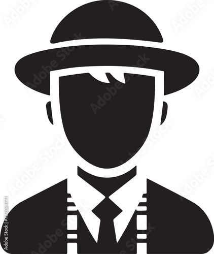 Gentleman with Fedora Avatar vector