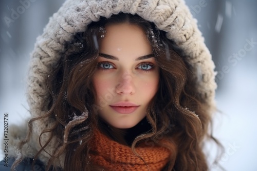 Winter portrait of a girl