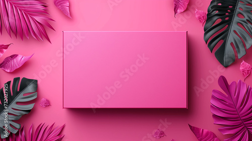 Amaranth pink box rectangle background presentation design. PowerPoint and Business background.