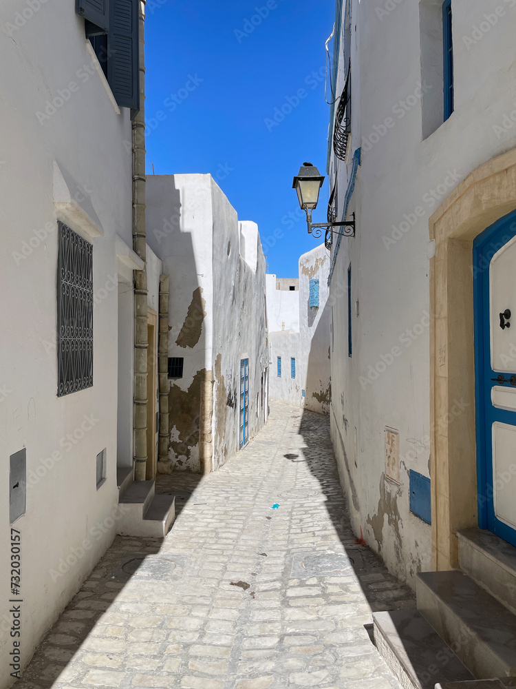 Country Tunisia, city of Sousse, a small old street