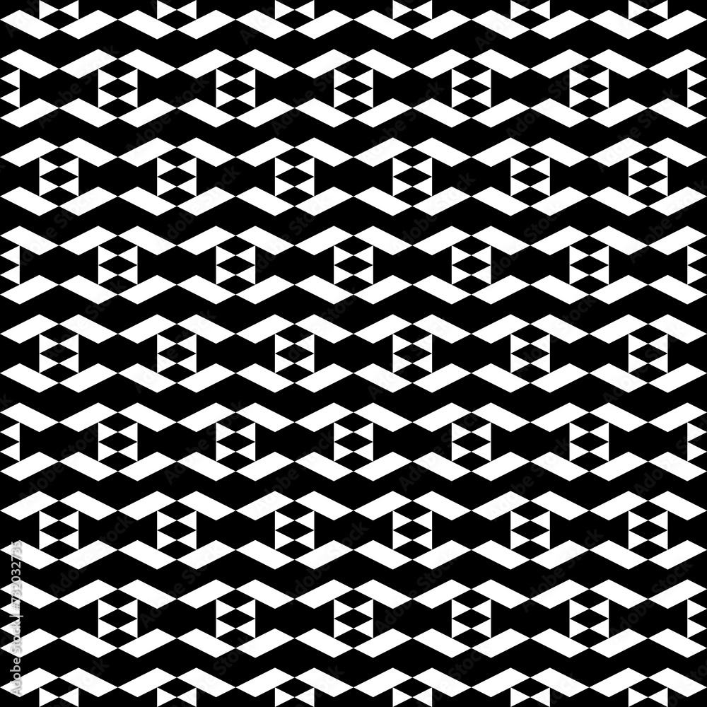 Seamless pattern. Simple background. Geometric backdrop. Ethnic motif. Triangles, parallelograms ornament. Triangular, quadrangular shapes wallpaper. Digital paper, textile print, web design. Vector Seamless pattern. Simple background. Geometric backdrop. Ethnic motif. Triangles, parallelograms ornament. Triangular, quadrangular shapes wallpaper. Digital paper, textile print, web design. Vector