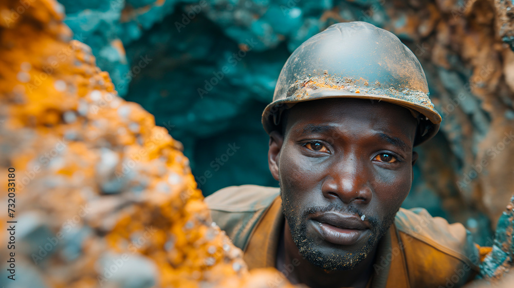 Hombres trabajando en una mina en el corazón de Africa. Ejemplo de explotación y esclavitud. Hombres trabajando en una mina en el corazón de Africa. Ejemplo de explotación y esclavitud.