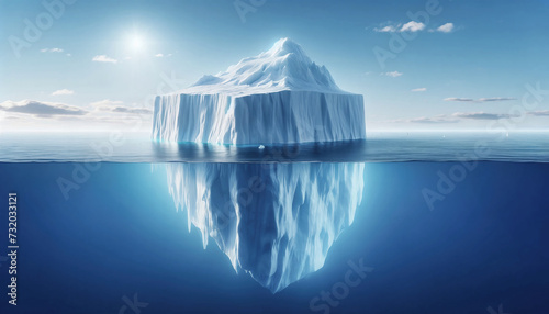 thawing iceberg in the sea
