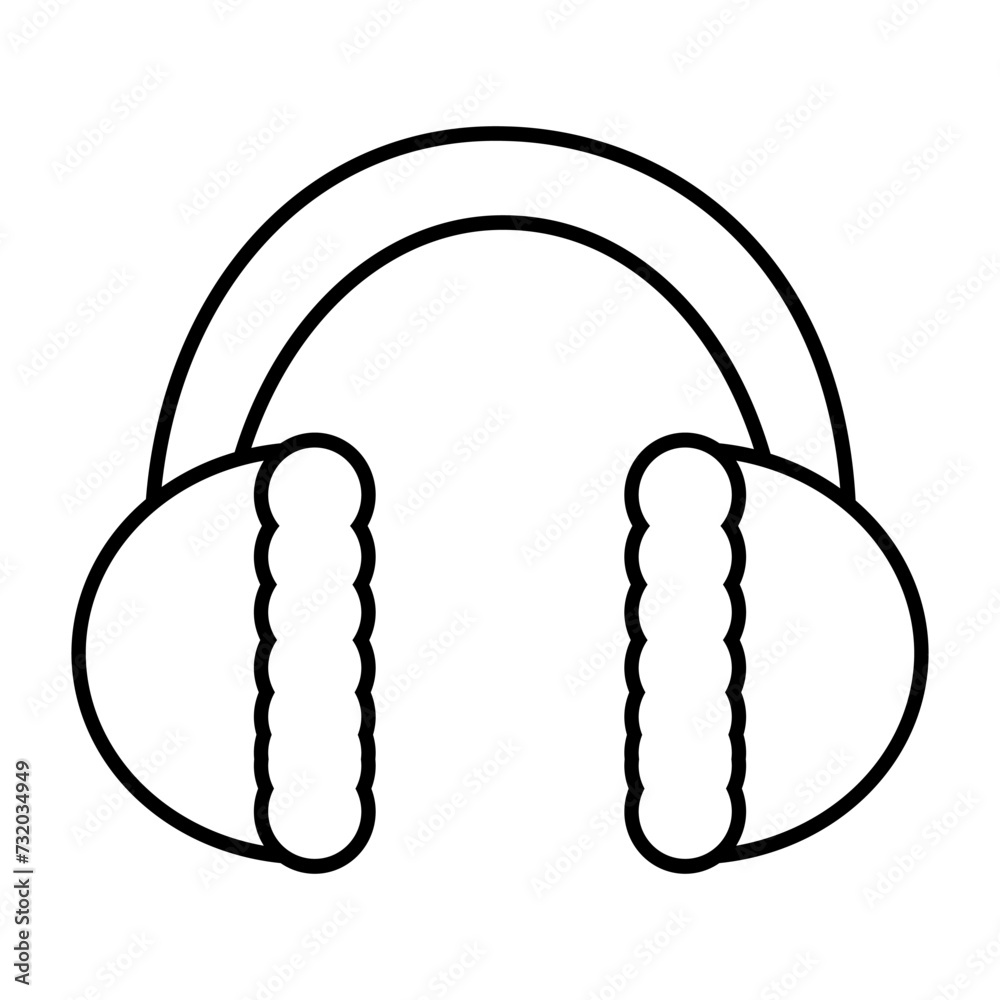 Warm winter earmuffs in black and white Warm winter earmuffs in black and white