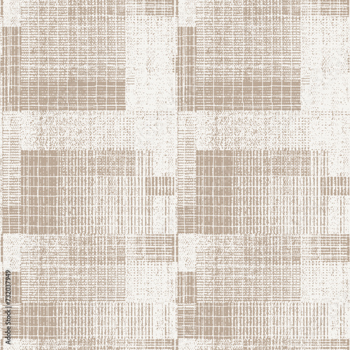 Modern vintage effect fabric texture print rug tye die retro rug, flooring, weaving pattern Plaid check design for carpet,  blanket digital weaving Ikat boho vintage vintage decor textile design .