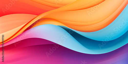abstract colorful paper background abstract gradient swirl, Landscape Image