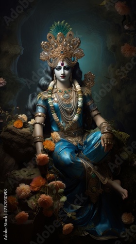 Lord Krishna  Divine Love and Wisdom in Religious Imagery