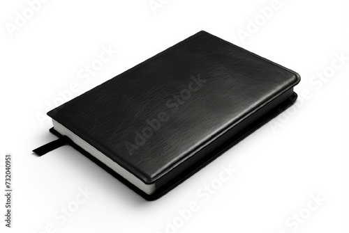 Black book on white background. Top view. illustration.