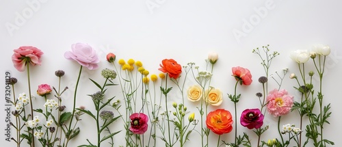 Colorful Flowers Adorning a Wall
