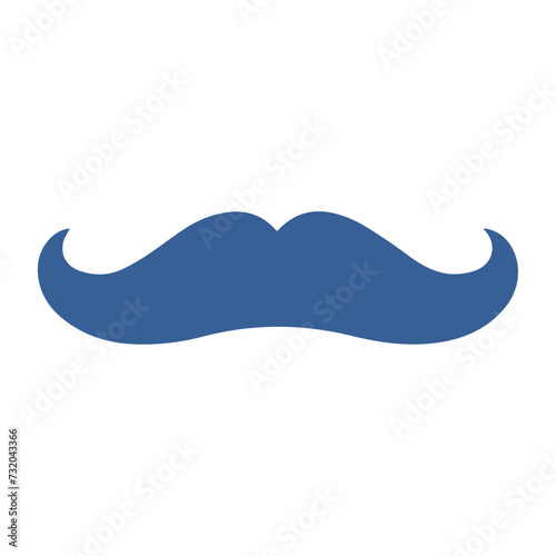 Isolated blue mustache icon Prostate cancer awareness campaign Vector