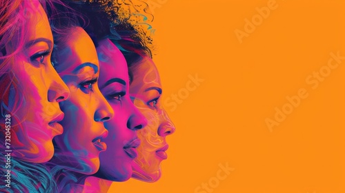Clean and refined image showcasing inspirational women and their impact on so...