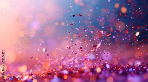 Clean and elegant composition featuring a harmonious arrangement of glitterin...