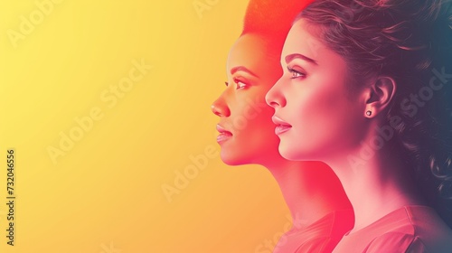 Clean and refined image showcasing inspirational women and their impact on so...