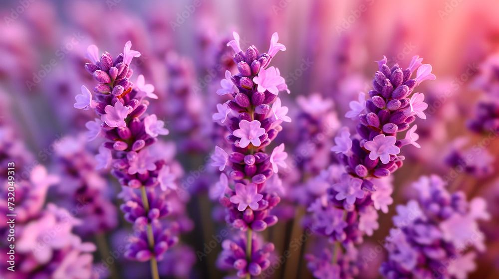 Lavender fields in bloom, capturing the vibrant colors and soothing aroma of summer in the countryside Lavender fields in bloom, capturing the vibrant colors and soothing aroma of summer in the countryside