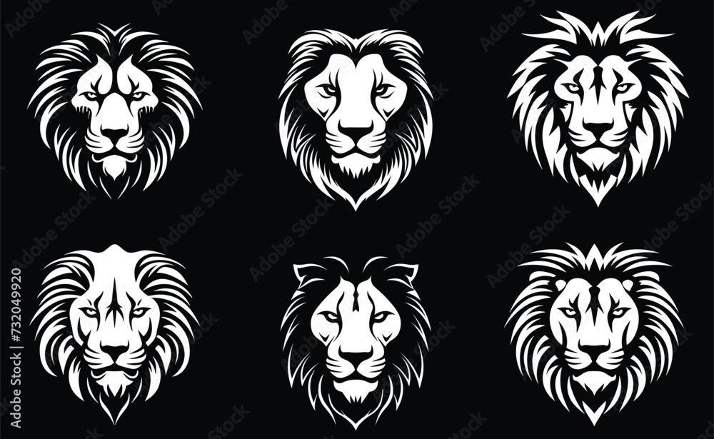 coat of arms with a lion illustration animal head vector  lion face