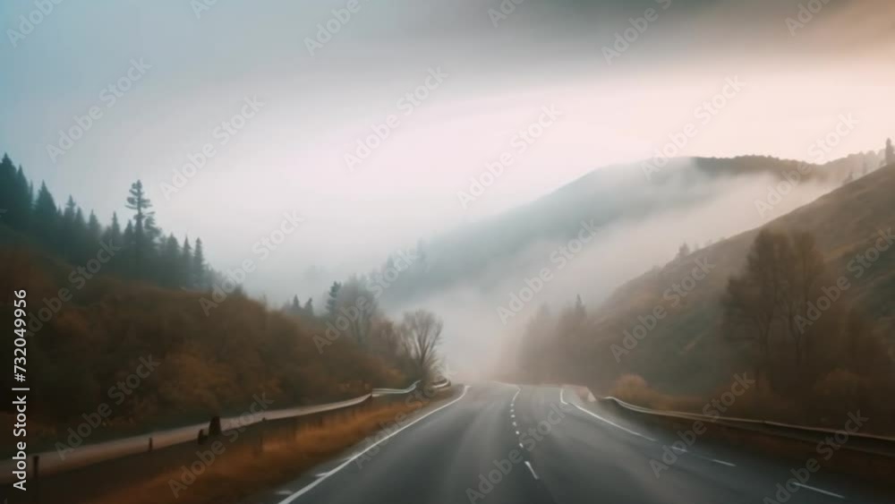 fog mountains road foggy dramatic fog mountains road foggy dramatic