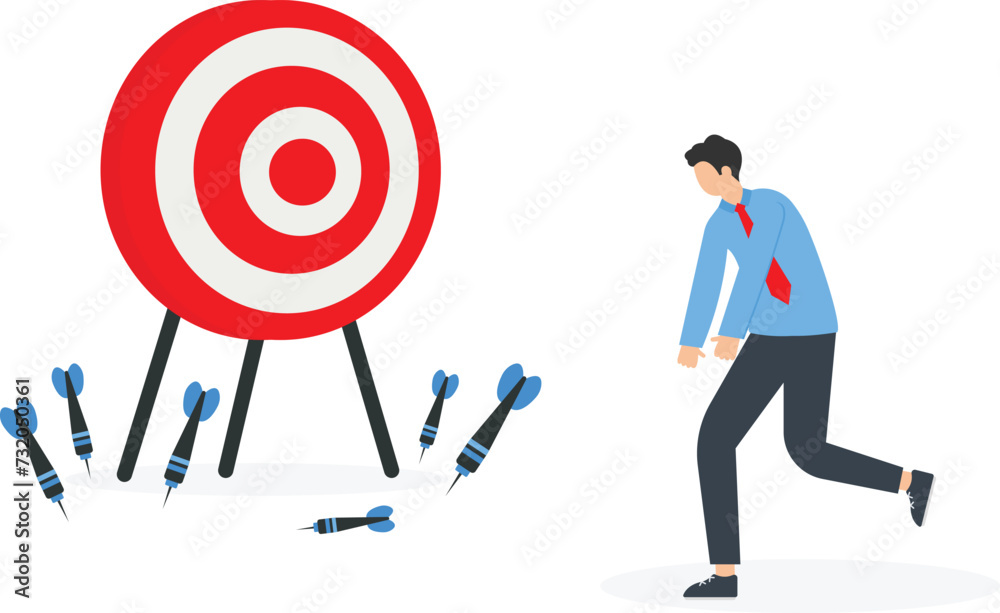 losing opportunity, Failure missed all business target, loser mistake or error concept
losing opportunity, Failure missed all business target, loser mistake or error concept