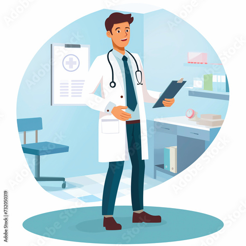 Doctor in the consultation Clipart