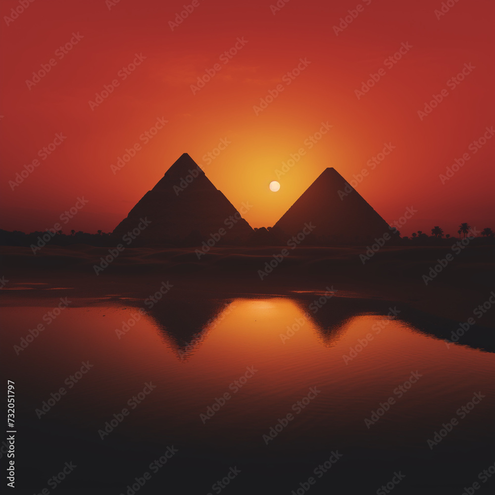 Egypt, pyramids, giza, ancient, desert