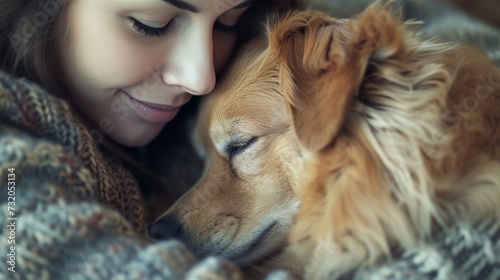 Simple yet heartwarming composition capturing the bond between a person and t...