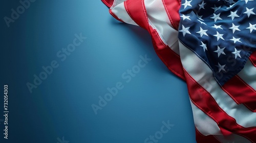 Clean and minimalist holiday photo featuring the serene presence of the Ameri...