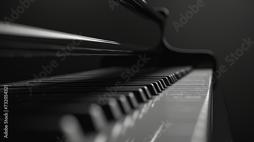 Minimalist portrayal of a piano, emphasizing its role as a timeless symbol of...