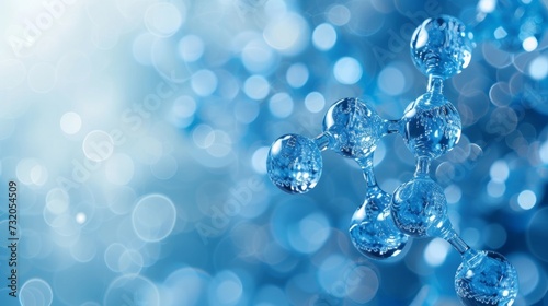 Engaging photograph of abstract scientific elements on a clean backdrop